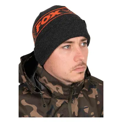 Fox čepice collection beanie hat black orange