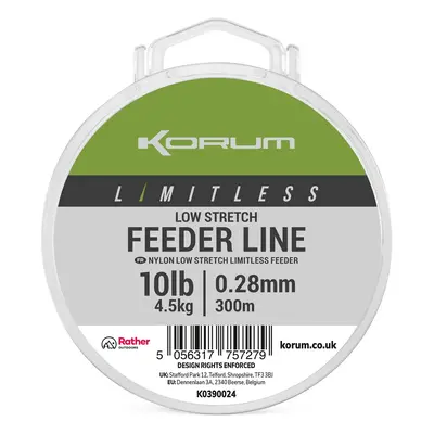 Korum vlasec limitless low stretch feeder line 300 m - 0,28 mm 4,5 kg