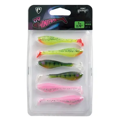 Fox rage gumová nástraha uv mini fry mixed colour pack 7 cm 6 ks