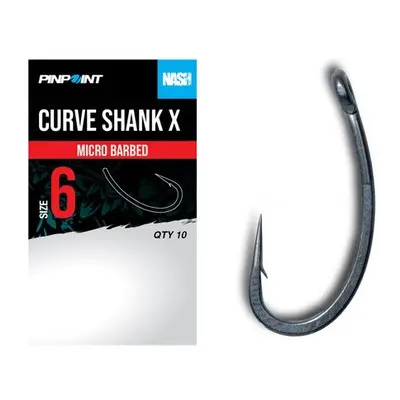 Nash háčky curve shank x micro barbed 10 ks - velikost 6