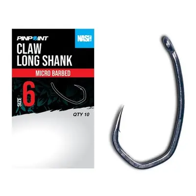 Nash háčky claw long shank micro barbed 10 ks - velikost 8