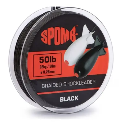 Spomb splétaná šňůra braided leader black 50 m - 0,26 mm - 22 kg