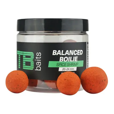 Tb baits vyvážené boilie balanced + atraktor spice shrimp 100 g 20-24 mm