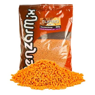 Benzar mix pelety fluo turbo pellet 800 g 1,6 mm - čokoláda pomeranč