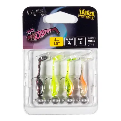 Fox rage gumová nástraha uv micro fry mixed colour loaded lure pack