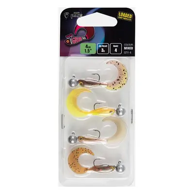 Fox rage gumová nástraha ultra uv micro grub tail mixed colour loaded lure pack 4 cm 4 ks