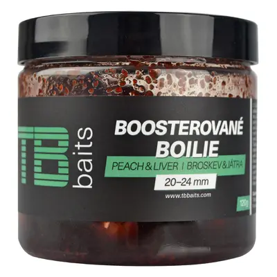 Tb baits boosterované boilie peach liver 120 g 20-24 mm