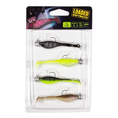 Fox rage gumová nástraha uv mini fry mixed colour loaded lure pack