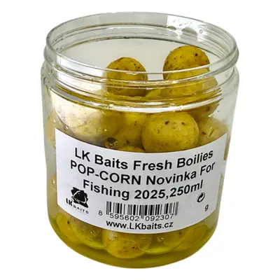 Lk baits fresh boilie popcorn 18 mm 250 ml