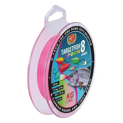 Wft splétaná šňůra targetfish 8 spoon pink 120 m - 0,08 mm 5 kg