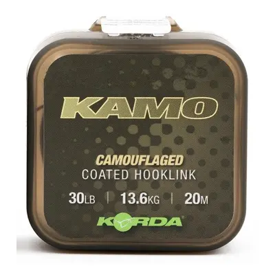 Korda návazcová šňůrka kamo coated hooklink 20 m - 30 lb 13,6 kg