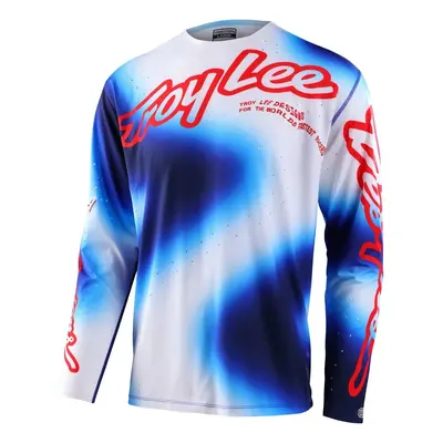 Pánský cyklistický dres Troy Lee Designs Sprint Ultra - Lucid white/blue