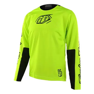 Dětský cyklistický dres dlouhým rukávem Troy Lee Designs Sprint Icon - Flo Yellow