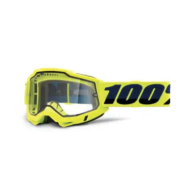 Brýle 100% ACCURI 2 ENDURO MTB Goggle - Fluo/Yellow - Clear Lens