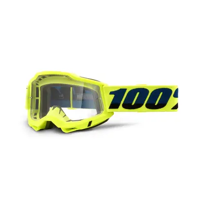 Brýle 100% ACCURI 2 Goggle - Fluo/Yellow - Clear Lens