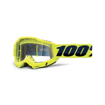 Brýle 100% ACCURI 2 OTG Goggle - Fluo/Yellow - Clear Lens