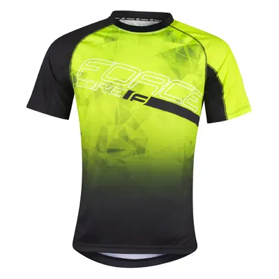 Pánský cyklistický dres Force MTB Core, fluo-černý