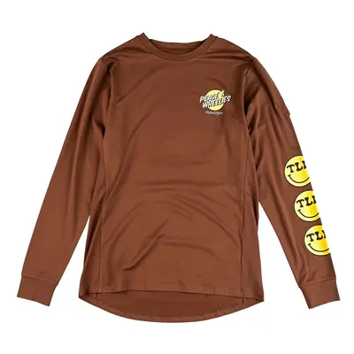 Dres dlouhým rukávem Troy Lee Designs Ruckus Ride Tee Wheelies - Chocolate