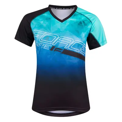 Dres FORCE MTB CORE LADY - růžovo-modrý XXL