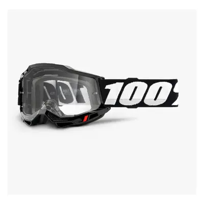 Brýle 100% ACCURI 2 Goggle Black - Clear vented dual Lens