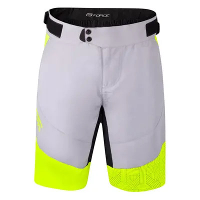 Kraťasy Force STORM s odnímatel. vložkou - šedá-fluo