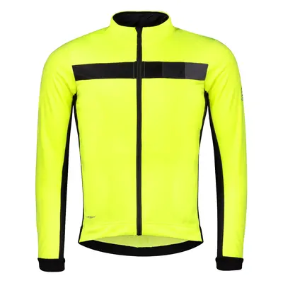 Pánská cyklistická bunda Force Frost softshell - fluo-černá 3XL