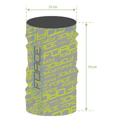 Multifunkční šátek Force - fluo-šedý