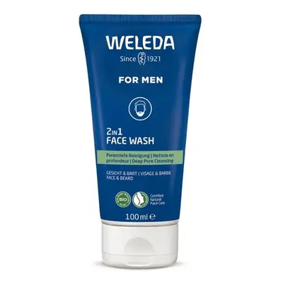 For Men 2v1 Čistící gel na obličej a vousy - Weleda