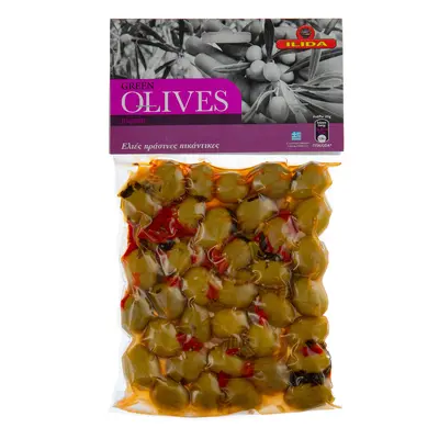 ILIDA Olivy zelené pikantní s peckou 250 g