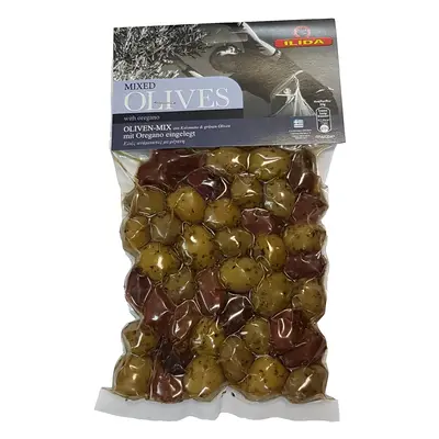 Mix zelených a černých oliv ILIDA oregánem, s peckou 250 g LIMITOVANÁ EDICE