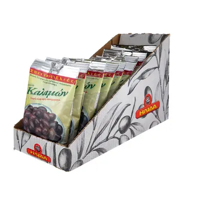 ILIDA Olivy černé KALAMATA s peckou 12x250 g KARTON