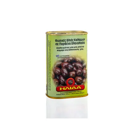 ILIDA Olivy černé KALAMATA v olivovém oleji 450 g