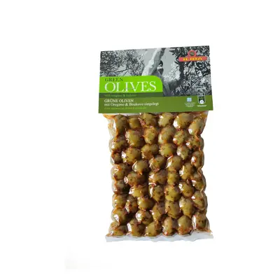 ILIDA Olivy zelené s BUKOVEM a oregánem, s peckou 250 g