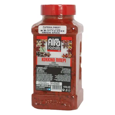 KATSIFAS Paprika sladká mletá 450 g - PET dóza se sypátkem