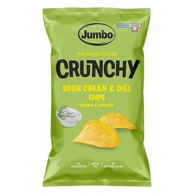 JUMBO Crunchy Chips zakysaná smetana & kopr 90 g