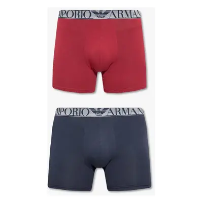 : Pánské boxerky 2 pack 111912 2F720 61735 tm.modrá/vínová - Emporio Armani tm.modrá-vínová