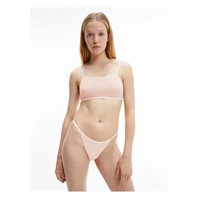 Dámské tanga 2pack QD3788E - W5I - Béžová světlá - Calvin Klein béžová