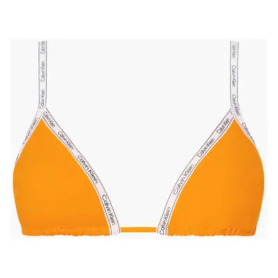 Vrchní díl plavek KW01604 ZEG oranžové - Calvin Klein oranžová-bílá