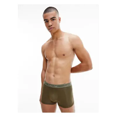 Pánské trenýrky Essential - NB2864A - RBN - Khaki - Calvin Klein khaki