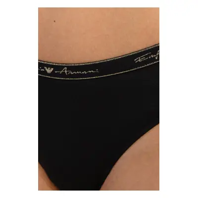 Dámské brazilské kalhotky 2 pack 163337 1A223 - 00020 - Černá - Emporio Armani černá