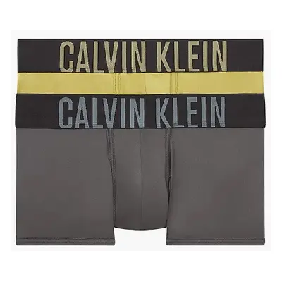 Boxerky 2 pack NB2599A 6HH šedá/khaki - Calvin Klein khaki-šedá