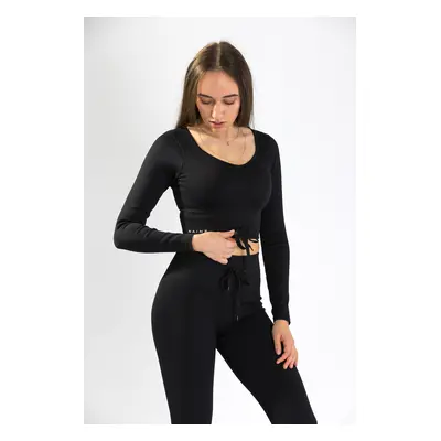 CropTop dlouhým rukávem 5.0. - Naine černá