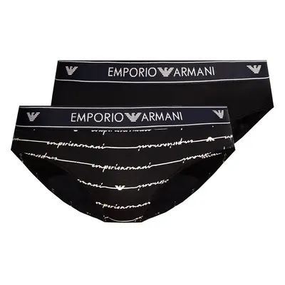 Dámské kalhotky 163334 1P219 03937 námořnická modrá - 2 pack - Emporio Armani navy blue