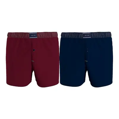 Pánské boxerky 2 pack UM0UM02188 - 0SD - Modrá, bordo - Tommy Hilfiger modro-červená