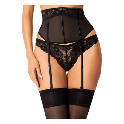 Kouzelný podvazkový pás Serena Love garter belt - Obsessive černá