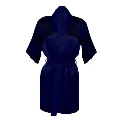 DKaren Housecoat Barbara Navy Blue tmavě modrá