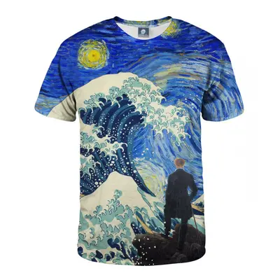 Aloha From Deer Starry Wanderer Of Kanagawa T-Shirt TSH AFD426 Blue