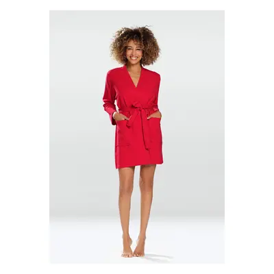 DKaren Housecoat Pola Red