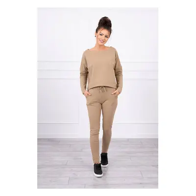 Souprava s oversize halenkou camel UNI