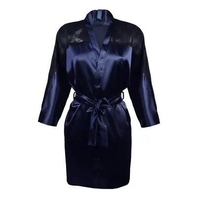 DKaren Housecoat Marion Navy Blue tmavě modrá